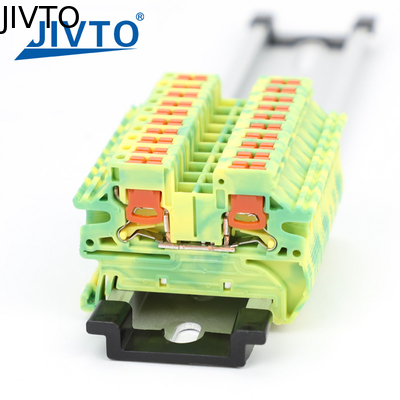 PTV 2.5-PE 地面モジュラー DIN鉄道端末ブロック サイドエントリー プッシュインワイヤリングコネクタ 電動 2.5mm